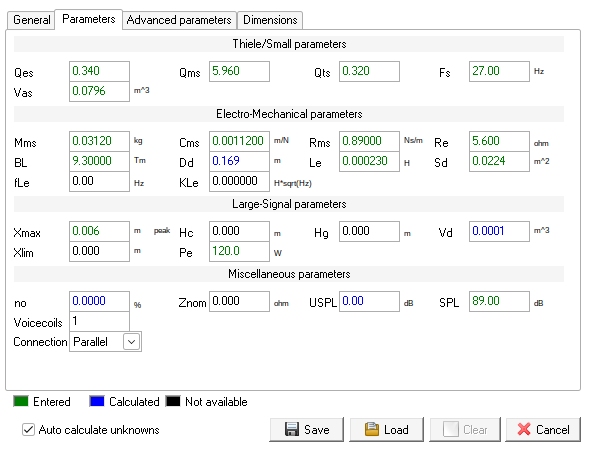 WinISD Driver Editor UI